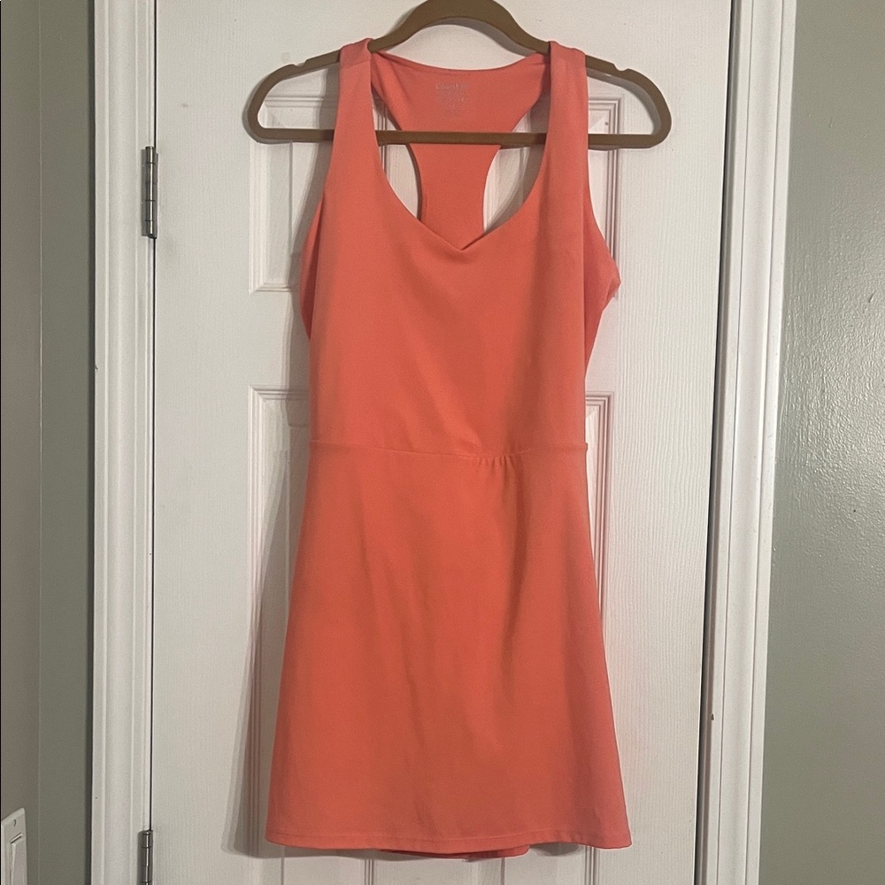 Calvin Klein Vibrant Peach Colored Mini Athletic Dress